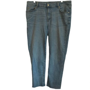 7 Seven Marilyn Boyfriend High Rise Hem Denim Blue Jeans Size 16 16W